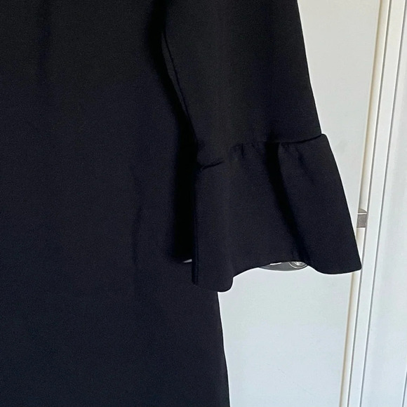 Boden Lavinia Ponte Knit Dress Black Bell Sleeves - 29266 - Picture 5 of 15